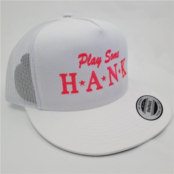 Retro 70s Country Play Some HANK Williams Mesh Flat Bill Snapback Hat Cap Outlaw
